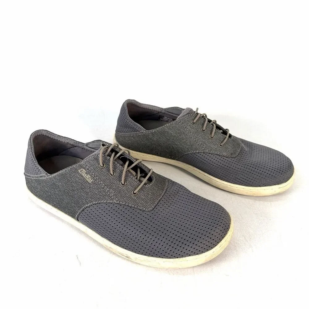 Olukai Men's Nohea Moku Boat Shoes Mens 10 Charcoal Gray 10283-2610 Slip On